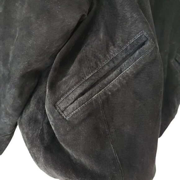 BOEING black suede aviator bomber jacket men's size L - Picture 8 of 15